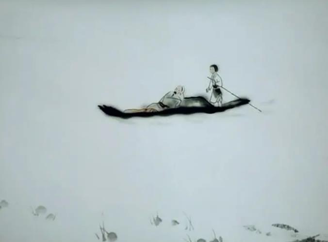 山水情：水墨动画经典五版合集，老琴师与渔家少年的师生之情，艺术绝唱