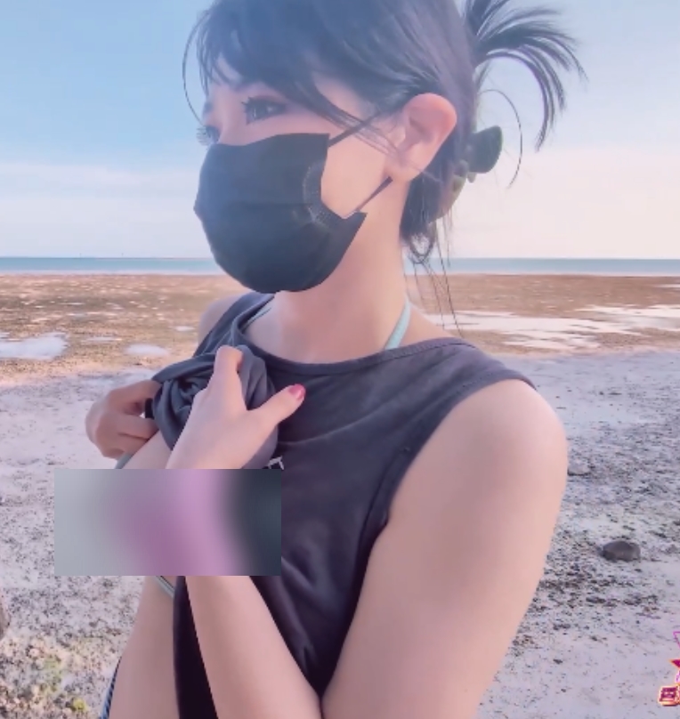 清新自然，小水水海边日常展示1V，1.26G百度盘乖乖女